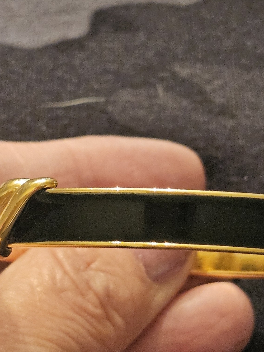 Monet Black and Gold Enamel Bracelet
